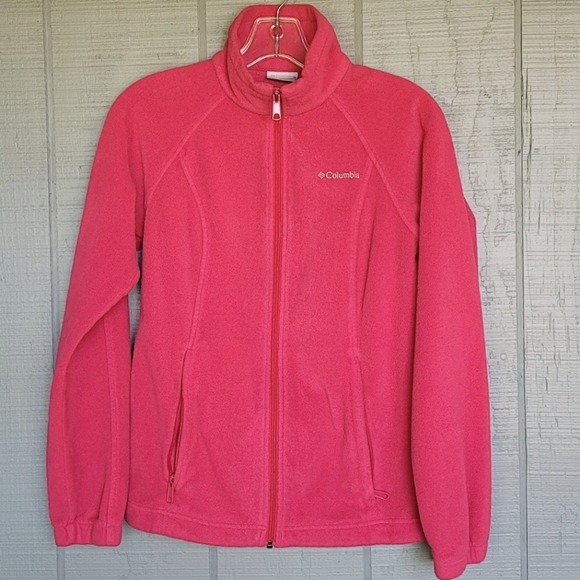 Columbia Women's Zip-Front Pink Fleece Jacket. Size S - Picture 2 of 10